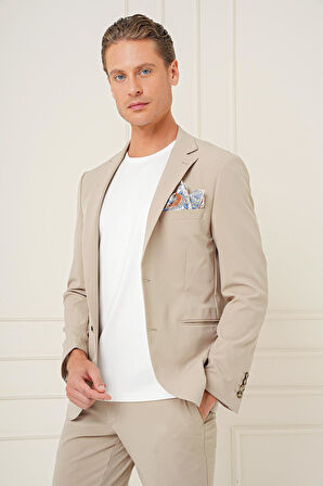 C 680 Slim Fit Bej Spor Ceket