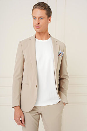 C 680 Slim Fit Bej Spor Ceket
