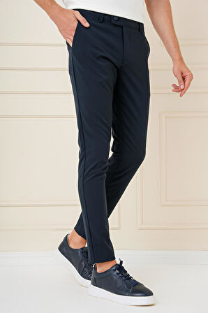 P 1161 Slim Fit Lacivert Klasik Pantolon