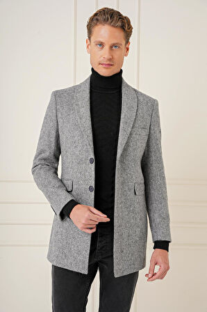 KA 084 Slim Fit Gri Spor Kaban