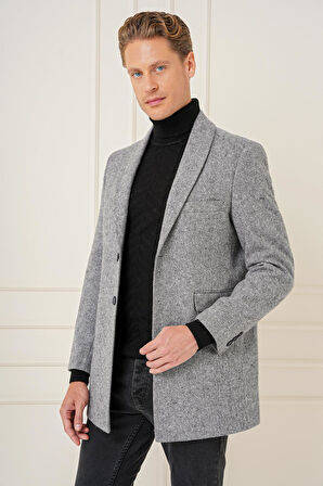 KA 084 Slim Fit Gri Spor Kaban