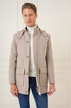 KA 083 Slim Fit Bej Spor Kaban