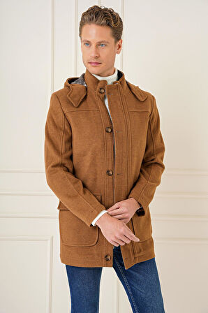 KA 083 Slim Fit Camel Spor Kaban