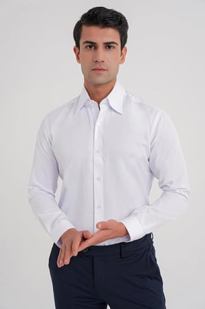 GK 742 GÖMLEK Slim BEYAZ KLASİK