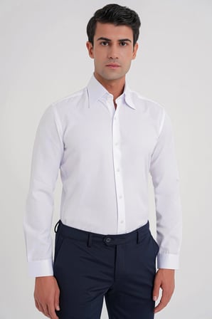 GK 742 GÖMLEK Slim BEYAZ KLASİK
