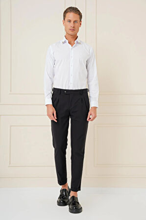 G 1577 Slim Fit Beyaz Klasik Gömlek