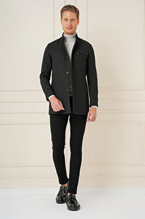 KA 089 Slim Fit Siyah Spor Kaban