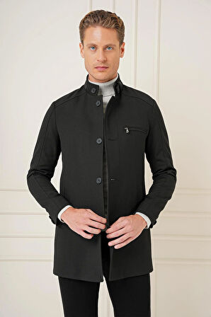 KA 089 Slim Fit Siyah Spor Kaban