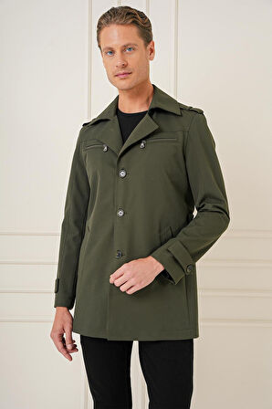 KA 086 Slim Fit Haki Spor Kaban