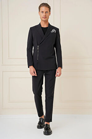 C 687 Slim Fit Siyah Spor Ceket