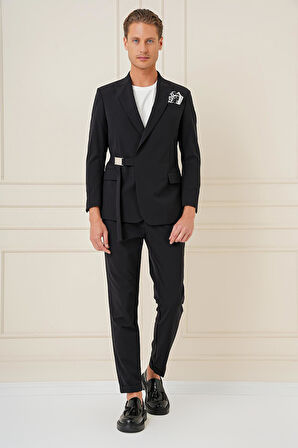 C 688 Slim Fit Siyah Spor Ceket