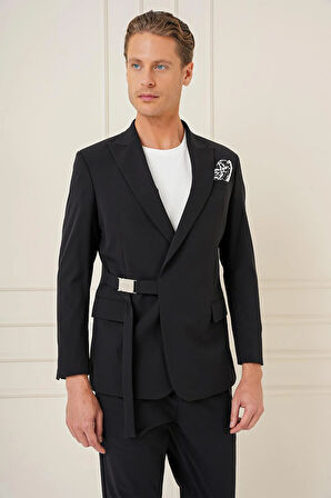 C 688 Slim Fit Siyah Spor Ceket