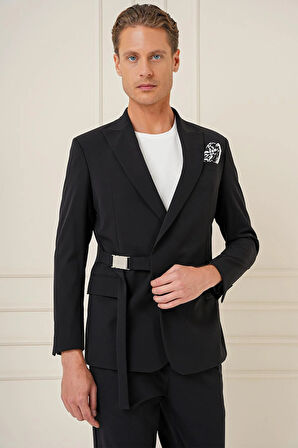 C 688 Slim Fit Siyah Spor Ceket