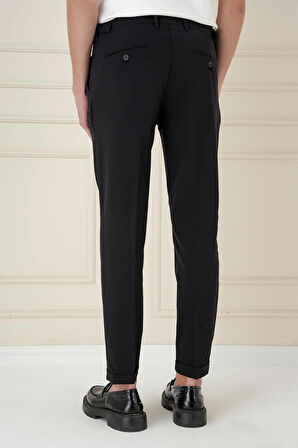 P 1162 Slim Fit Siyah Klasik Pantolon