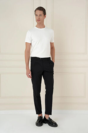 P 1162 Slim Fit Siyah Klasik Pantolon