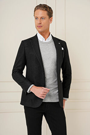 C 689 Slim Fit Siyah Spor Ceket