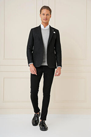 C 689 Slim Fit Siyah Spor Ceket