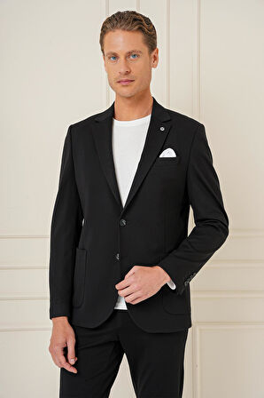 C 690 Slim Fit Siyah Spor Ceket