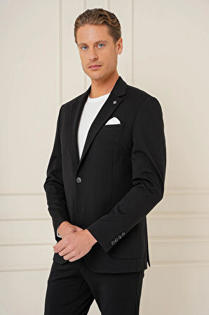 C 690 Slim Fit Siyah Spor Ceket