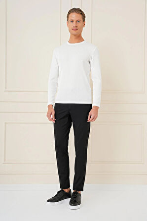 P 1163 Slim Fit Siyah Klasik Pantolon