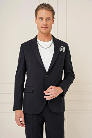 C 691 Slim Fit Siyah Spor Ceket