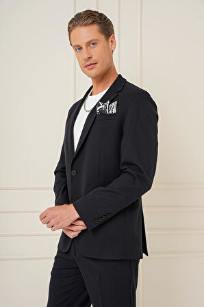 C 691 Slim Fit Siyah Spor Ceket