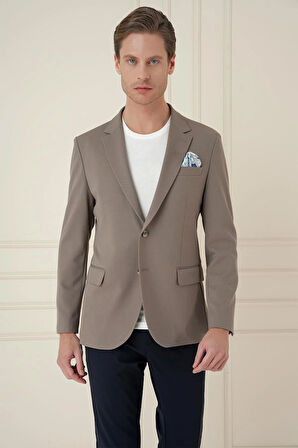 C 691 Slim Fit Bej Spor Ceket