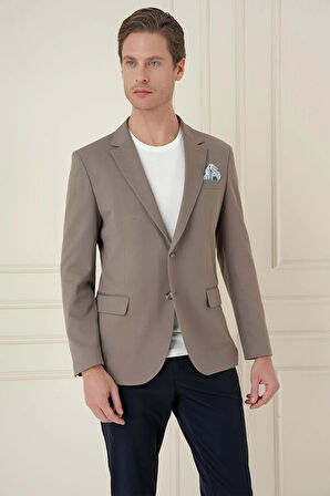 C 691 Slim Fit Bej Spor Ceket