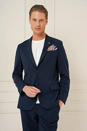 C 691 Slim Fit Lacivert Spor Ceket