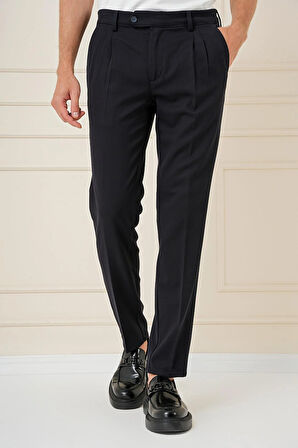 P 1164 Slim Fit Siyah Klasik Pantolon