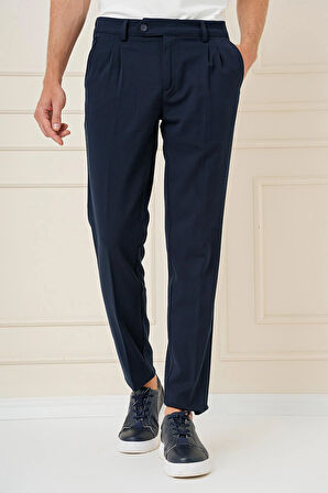 P 1164 Slim Fit Lacivert Klasik Pantolon