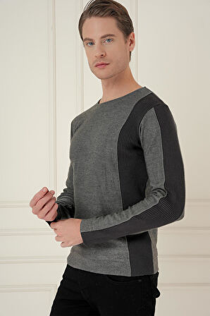 TR 871 Slim Fit Antrasit Klasik Triko