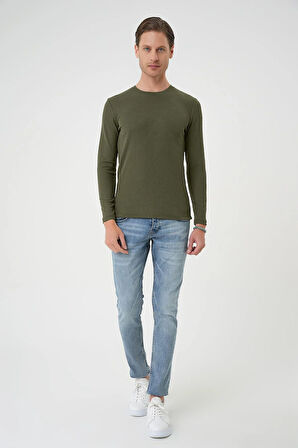 TS 887 Slim Fit Haki T-Shirt