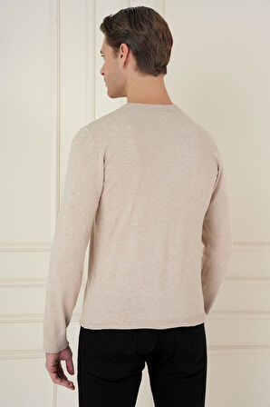 TR 875 Slim Fit Bej Klasik Triko