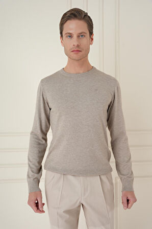 TR 875 Slim Fit Taş Klasik Triko