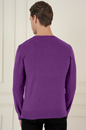 TR 875 Slim Fit Mor Klasik Triko