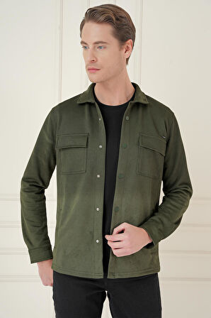 G 1578 Slim Fit Haki Klasik Gömlek