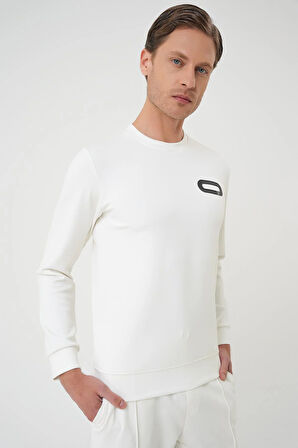 TS 888 Slim Fit Ekru Spor T-Shirt