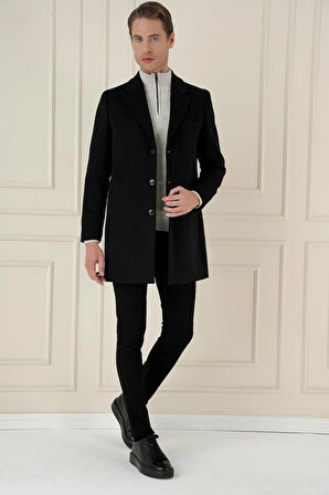 PLT 084 Siyah Klasik Palto