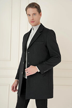 PLT 084 Siyah Klasik Palto