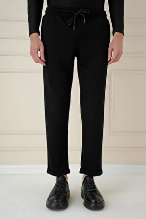 ATP 033 Slim Fit Siyah Spor Pantolon
