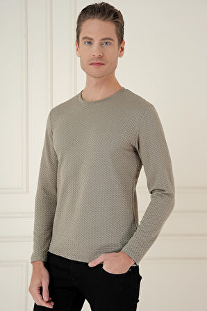 TS 889 Slim Fit Gri Spor T-Shirt