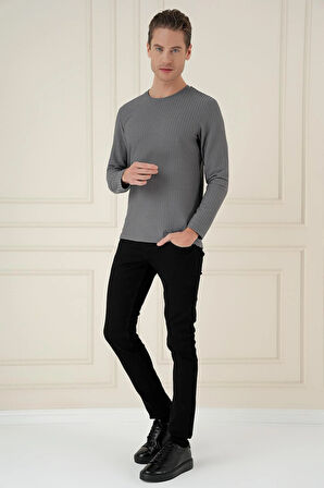 TS 891 Slim Fit Gri Spor T-Shirt