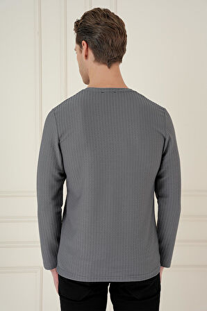 TS 891 Slim Fit Gri Spor T-Shirt