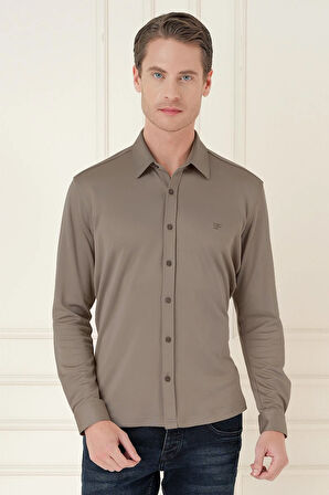 G 1580 Slim Fit Vizon Klasik Gömlek