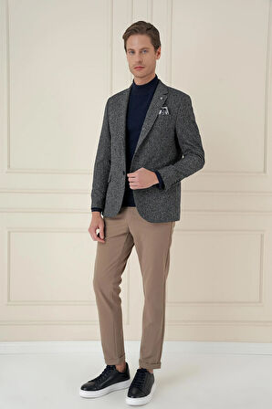 C 692 Slim Fit Siyah Spor Ceket