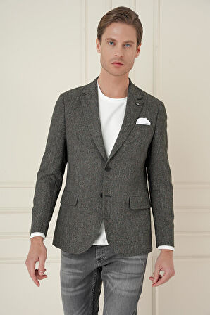 C 692 Slim Fit Haki Spor Ceket