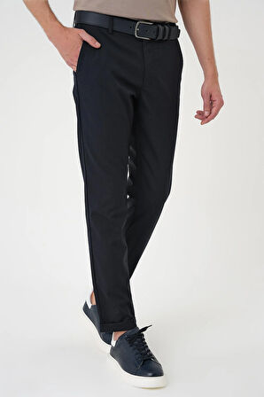 P 1165 Slim Fit Lacivert Klasik Pantolon