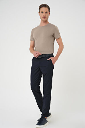 P 1165 Slim Fit Lacivert Klasik Pantolon