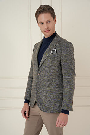 C 693 Slim Fit Bej Spor Ceket